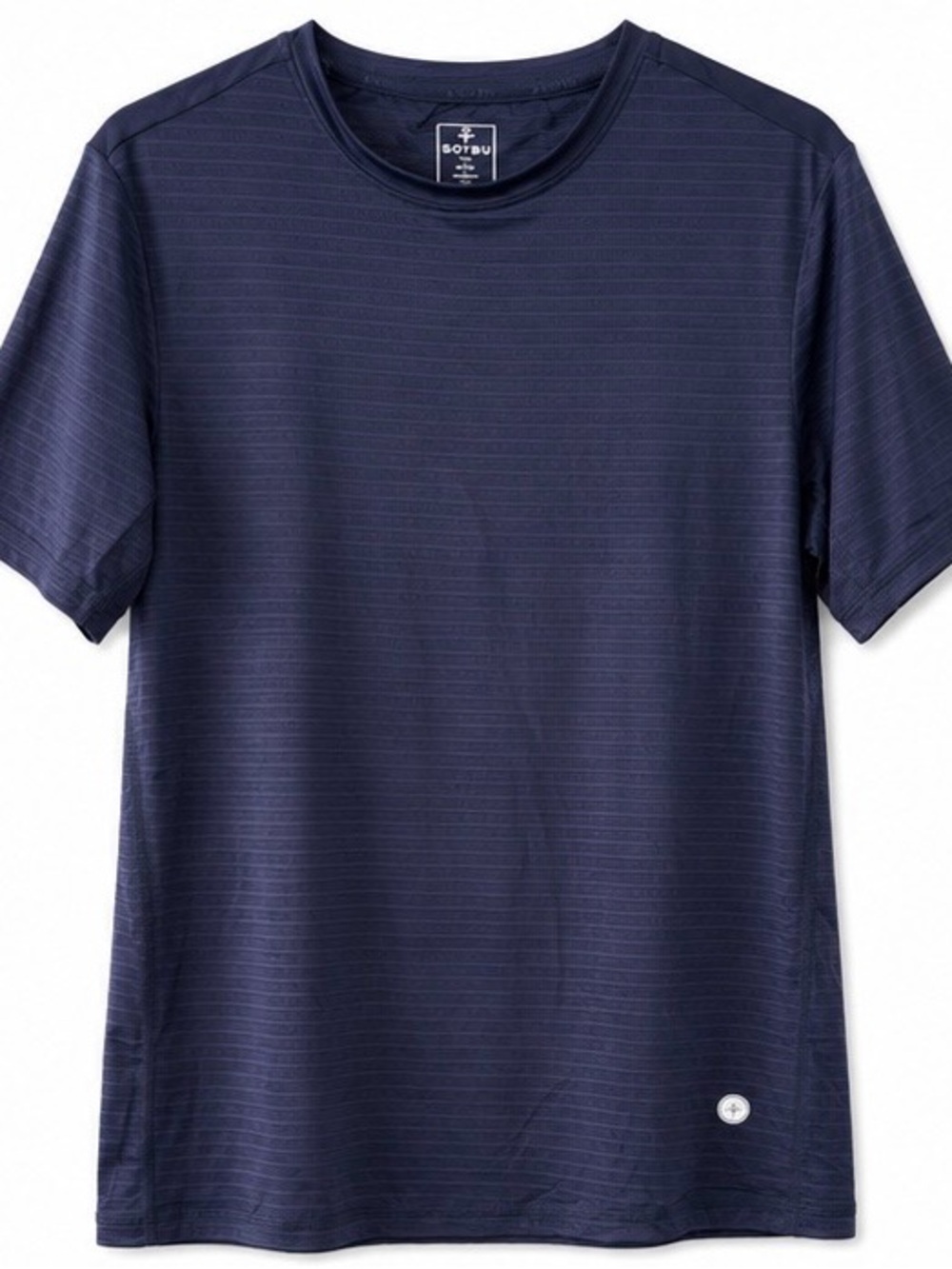 Soybu Navy Textured Short-Sleeve Performance Tee